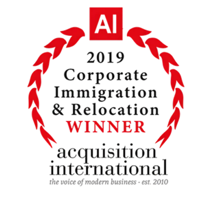 Acquisition International 2019 Corporate Immigration & Relocation Winner
