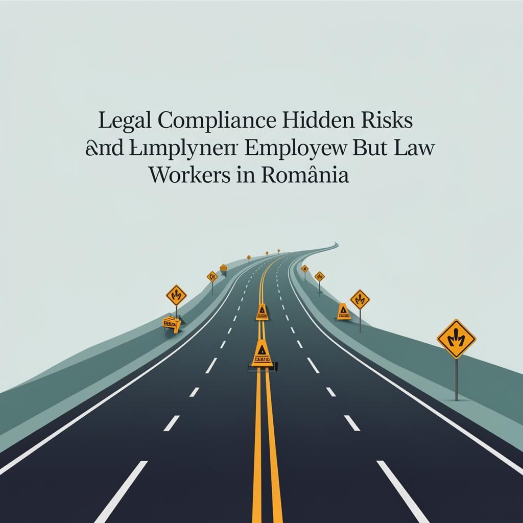 Abstract illustration representing hidden compliance risks on the road to hiring foreign workers in Romania