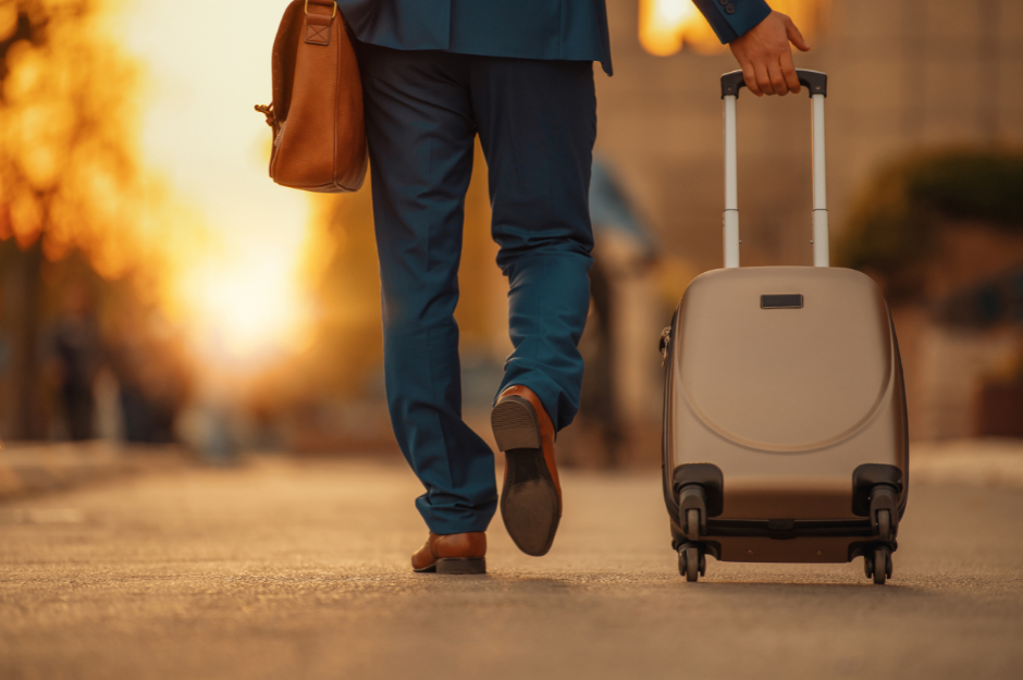 Man leaving for a business trip