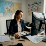 HR manager reviewing business immigration in Romania