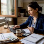 HR specialist working on social security forms