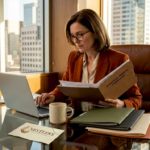 HR leader reviewing employee mobility documents